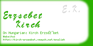 erzsebet kirch business card